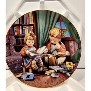 Danbury Mint M J Hummel  Little Companions  " Budding Scholars"  plate